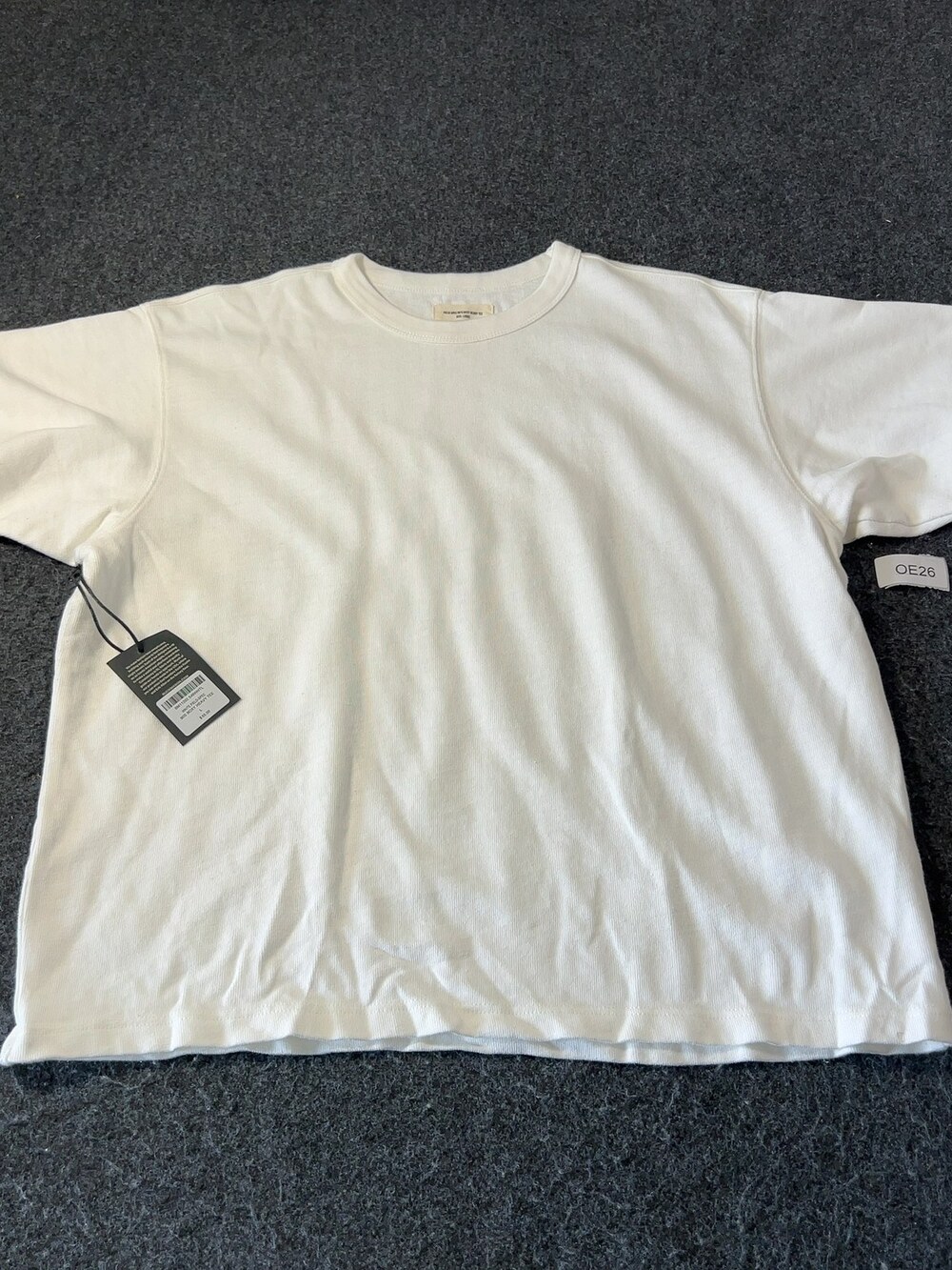Buck Mason White Field-Spec 90s Boxy Heavy Tee Mens Sz Large NWT Msrp55 [OE26]